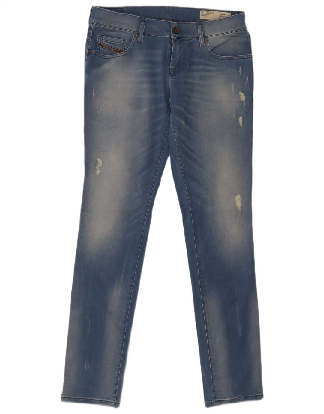 Diesel Damskie Grupee Distressed Slim Jeans W28 L32 Niebieskie bawełniane