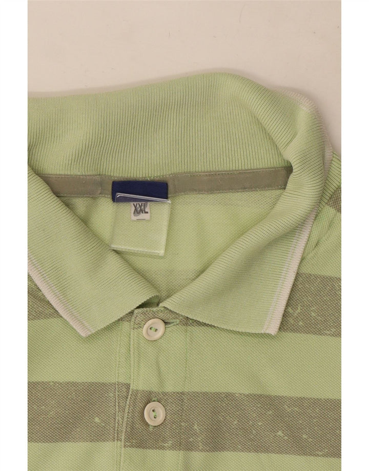 Męska koszulka polo Asics 2XL, bawełniana w zielone paski