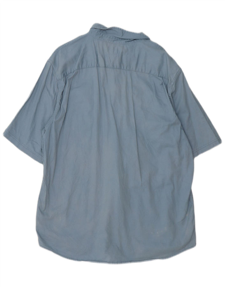WRANGLER Mens Short Sleeve Shirt XL Blue Cotton Vintage Wrangler and Second-Hand Wrangler from Messina Hembry 
