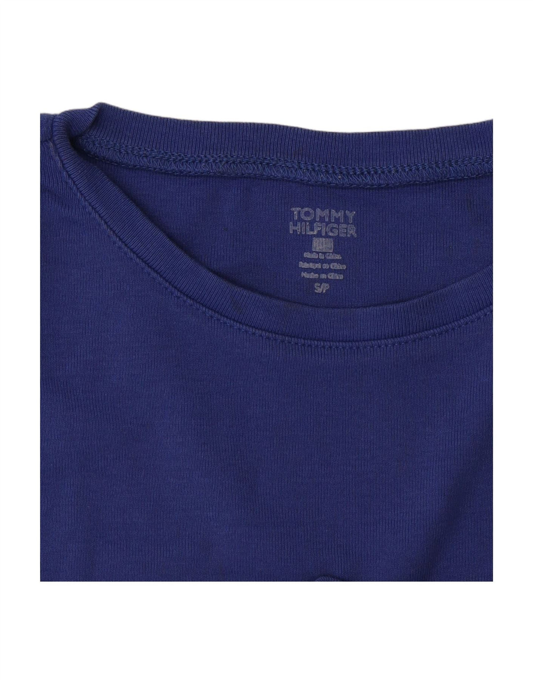 TOMMY HILFIGER Womens T-Shirt Top UK 10 Small Blue