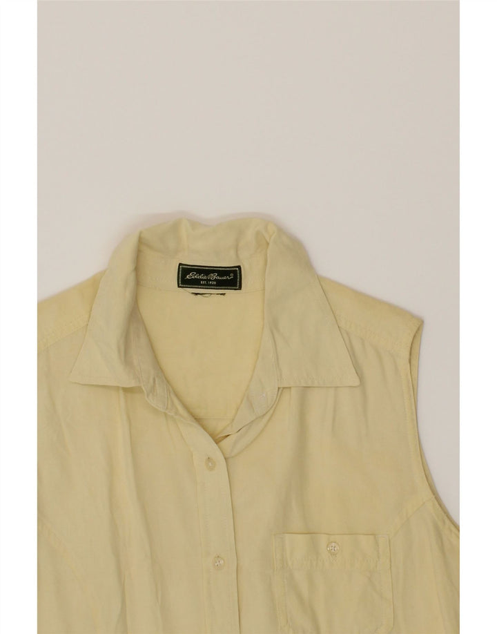 EDDIE BAUER Womens Sleeveless Shirt Blouse UK 12 Medium Yellow Vintage Eddie Bauer and Second-Hand Eddie Bauer from Messina Hembry 