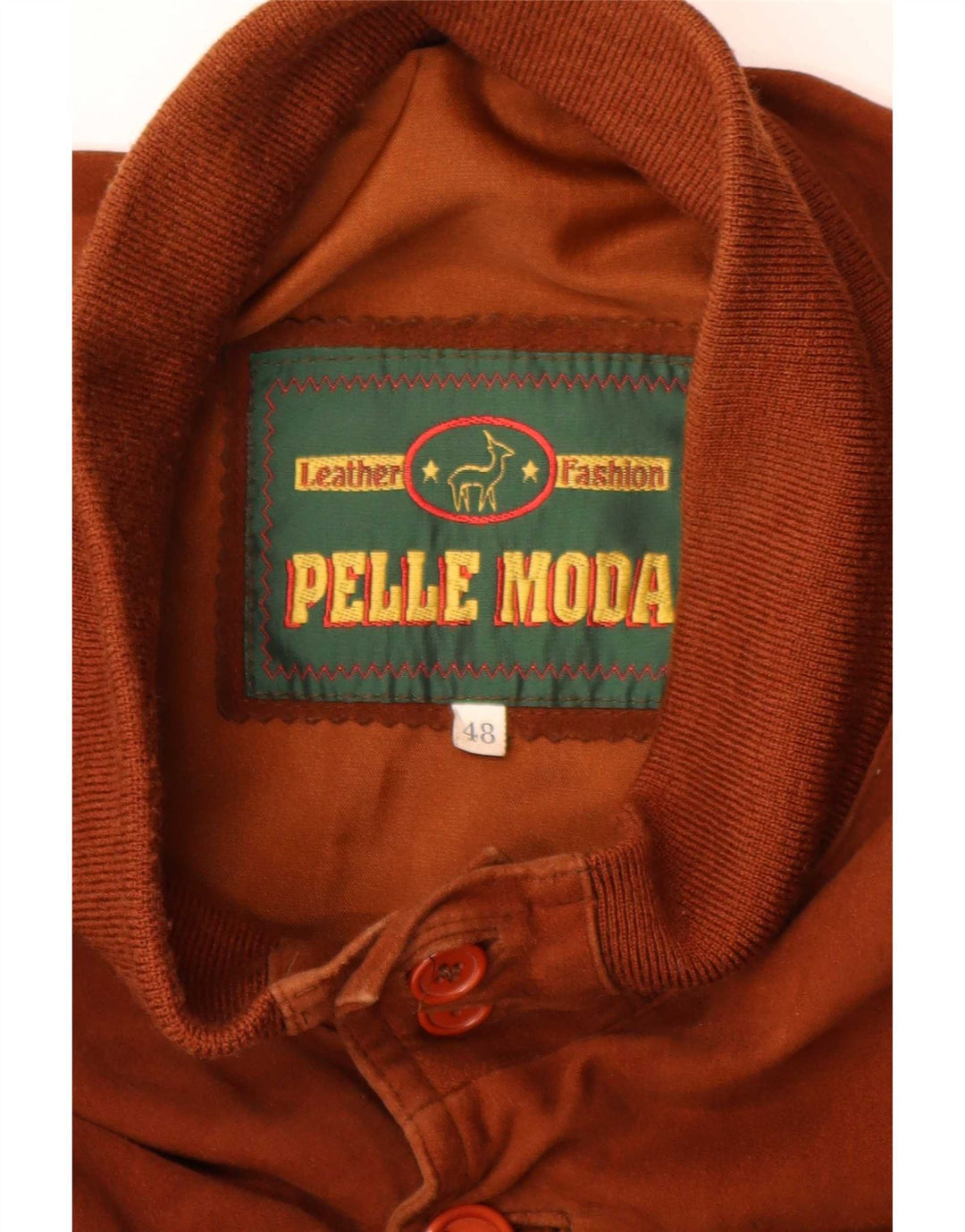 Męska zamszowa kurtka bomberka Pelle Moda IT 48 Średni brąz