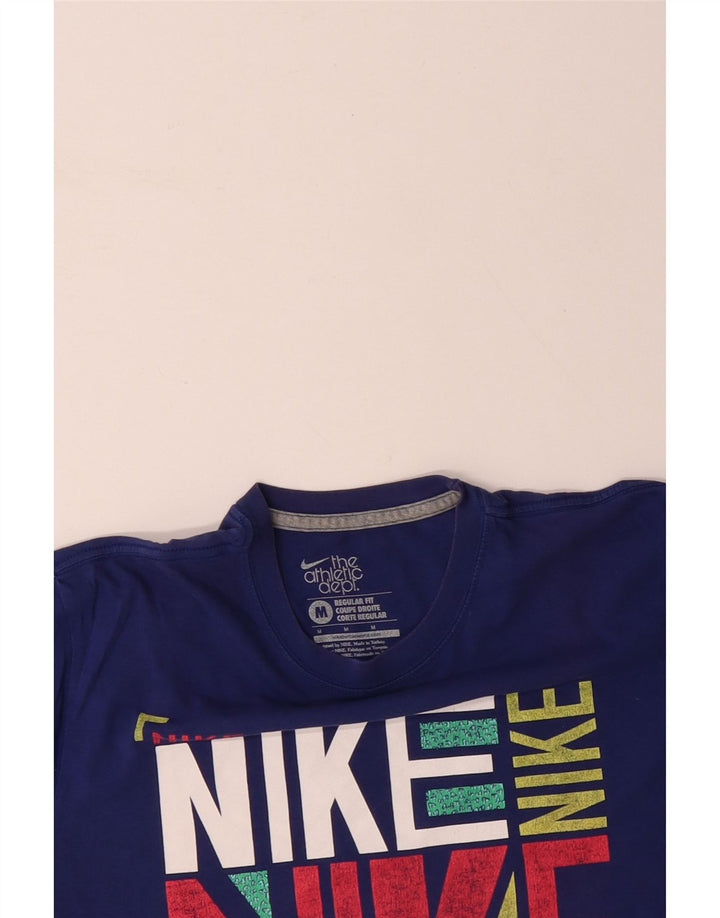 Męski T-shirt NIKE o regularnym kroju z grafiką, średni niebieski, bawełniany