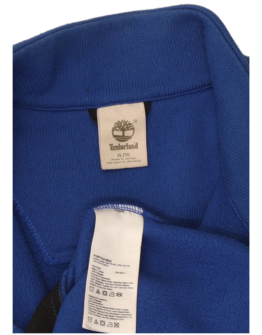 Męska kurtka dresowa TIMBERLAND XL, niebieski poliester