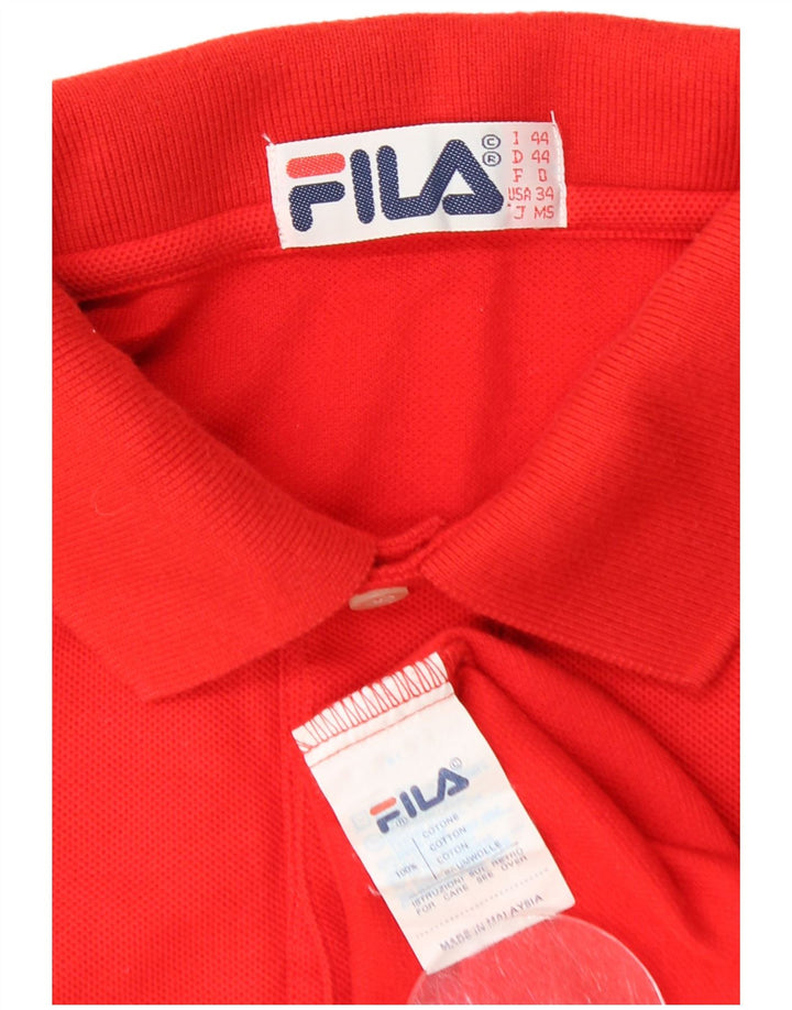 Męska koszulka polo FILA US 34 XS, czerwona, bawełniana