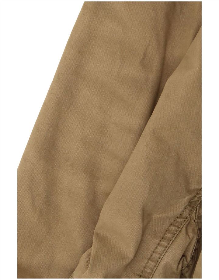 Damska kurtka parka z kapturem Superdry UK 16, duża, bawełniana khaki