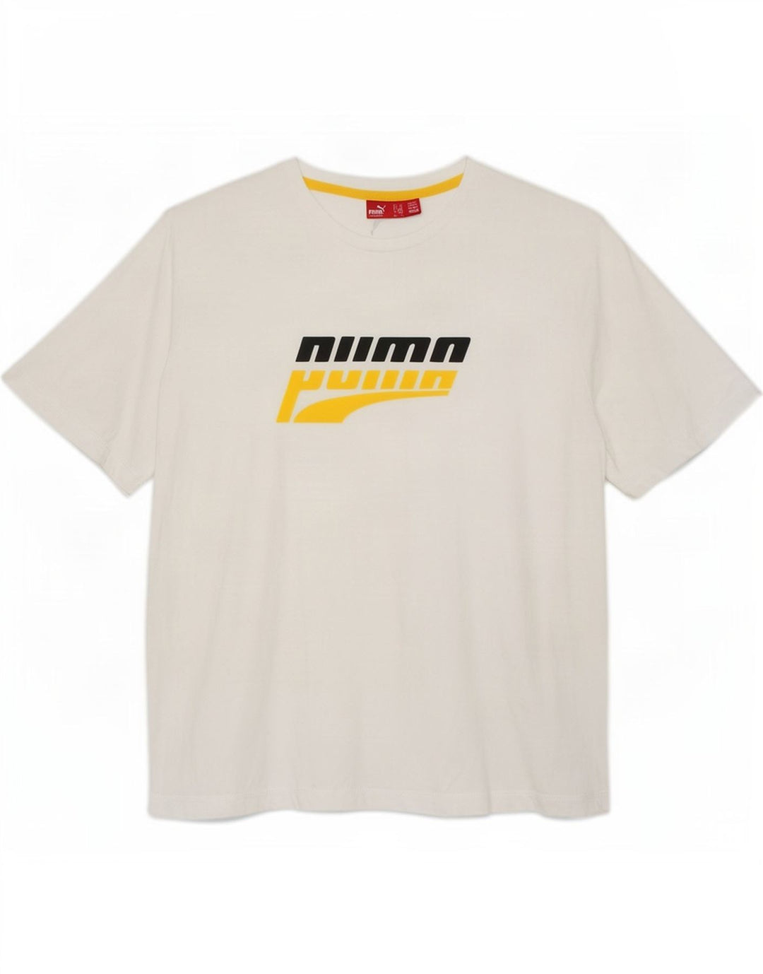 Męska koszulka z grafiką Puma, góra XL, biała bawełna