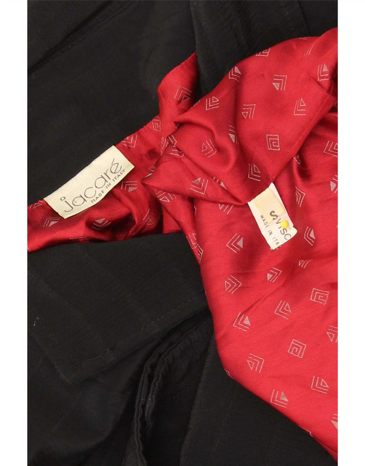 Vintage damska marynarka oversize z podwójnymi piersiami UK 10, mała czarna