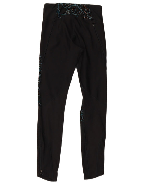Damskie legginsy Under Armour Heat Gear UK 8, małe, czarne, geometryczne