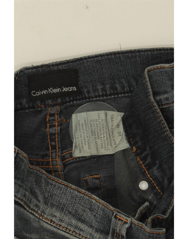 Męskie proste dżinsy Calvin Klein W33 L28 Niebieskie bawełniane
