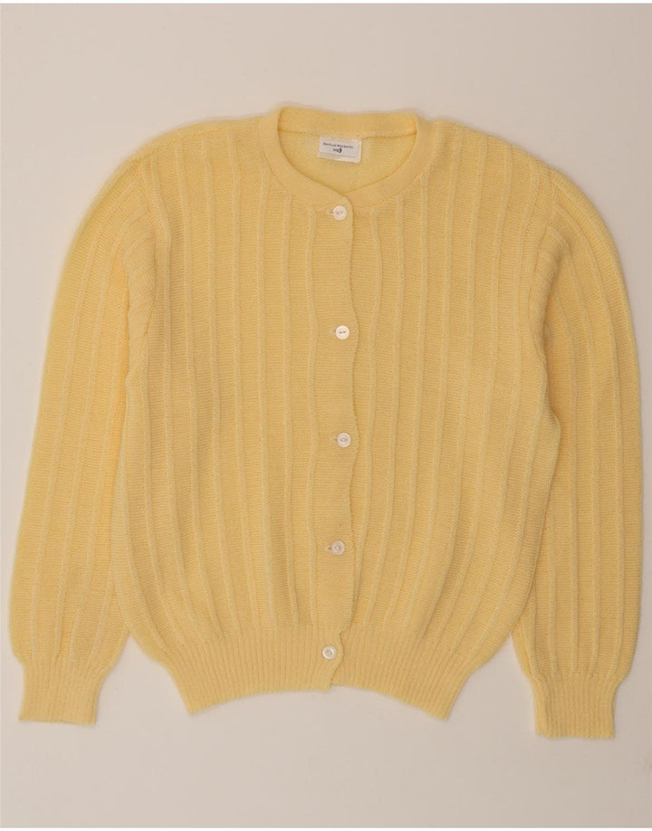C&A Womens Cardigan Sweater UK 14 Large Yellow Acrylic Vintage C&A and Second-Hand C&A from Messina Hembry 