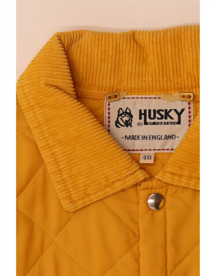 Męska pikowana kurtka Husky UK 46 3XL Żółty poliamid