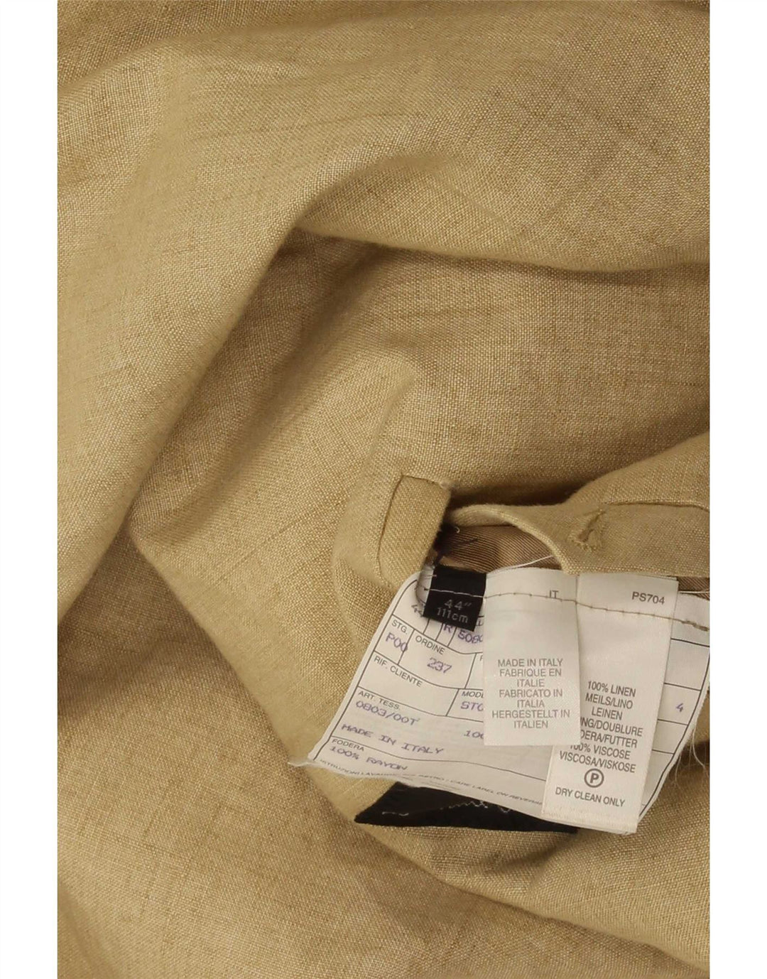 Męska marynarka Paul Smith zapinana na 3 guziki UK 44 2XL Beżowa lniana