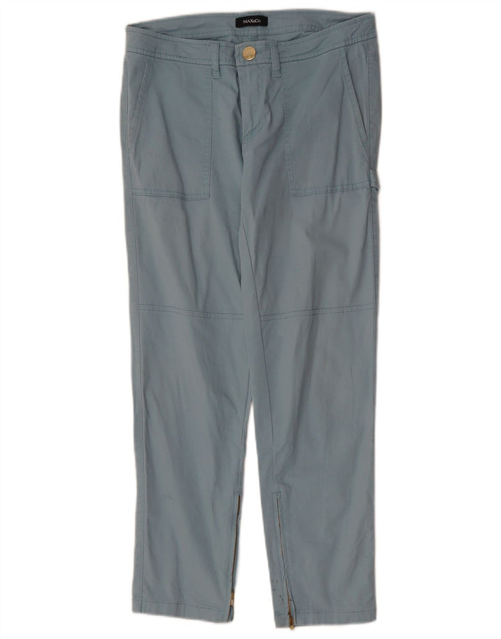 Proste spodnie chino damskie MAX & CO. W30 L26 Niebieskie