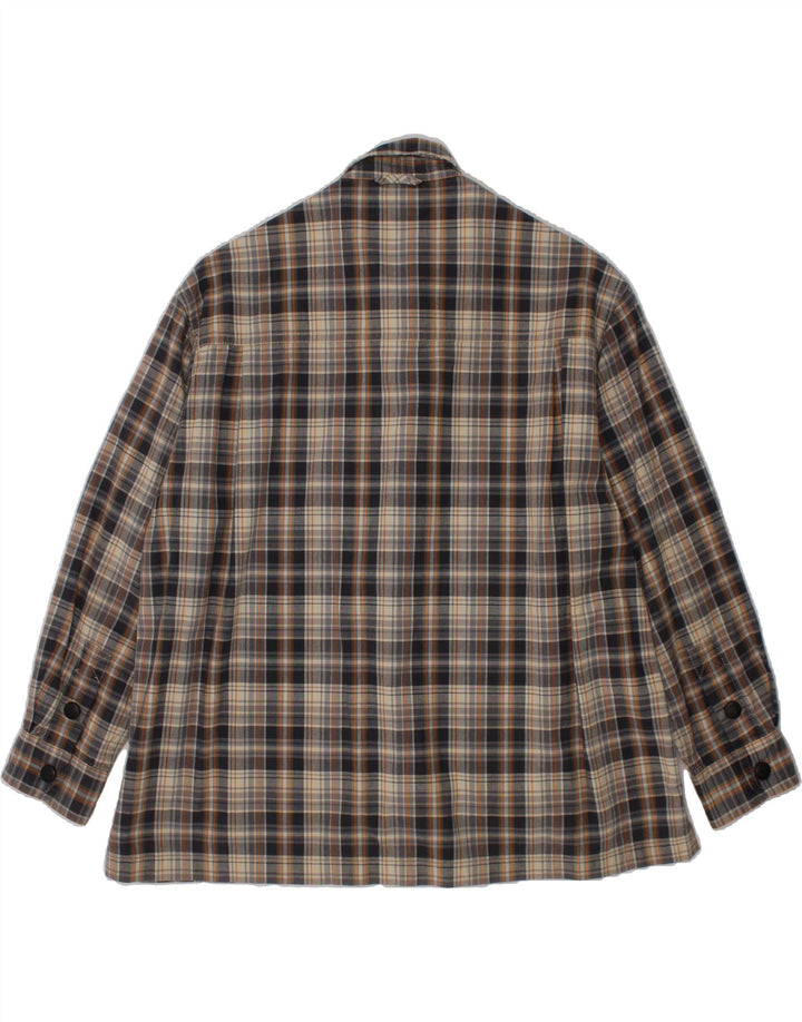 TIMBERLAND Boys Flannel Shirt 7-8 Years Grey Check Cotton Vintage Timberland and Second-Hand Timberland from Messina Hembry 