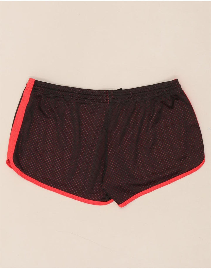 REEBOK Womens Sport Shorts UK 14 Medium  Black Colourblock Polyester Vintage Reebok and Second-Hand Reebok from Messina Hembry 