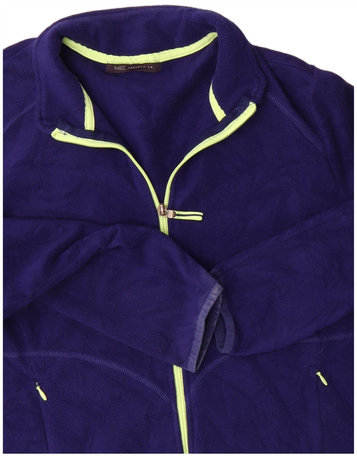Damska kurtka polarowa Marks & Spencer UK 20 2XL Fioletowy poliester