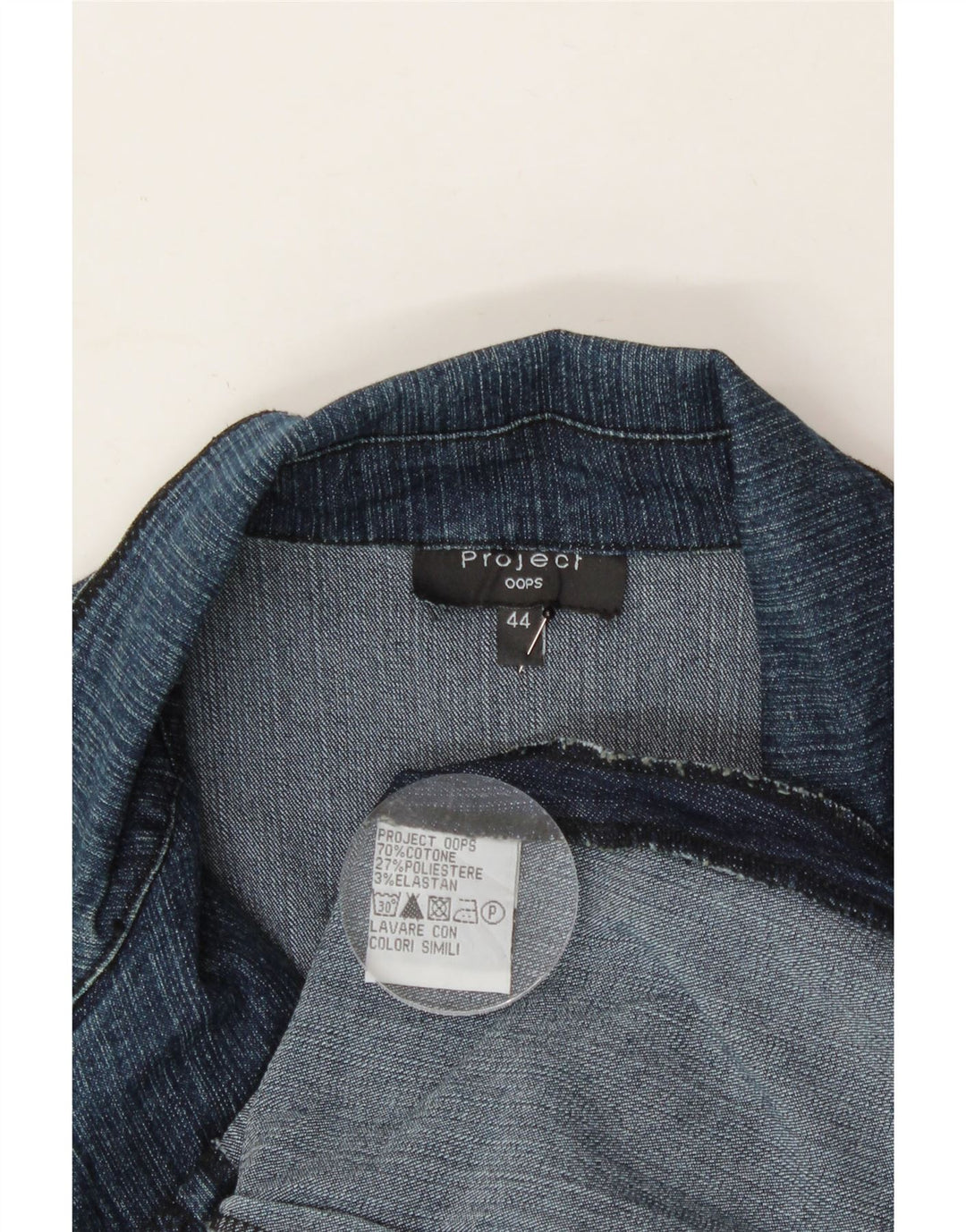 VINTAGE Womens Denim Blazer Jacket IT 44 Medium Blue Cotton Vintage Vintage and Second-Hand Vintage from Messina Hembry 