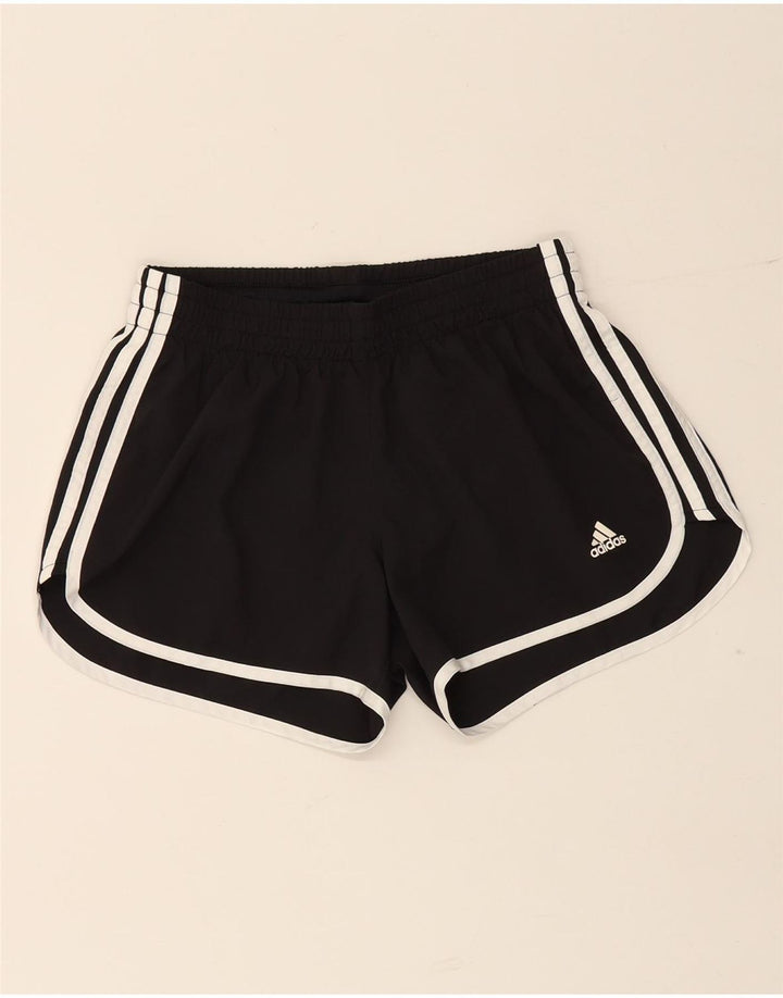Damskie spodenki sportowe ADIDAS UK 10, małe, czarne, poliestrowe