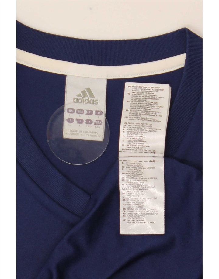 Adidas Męski T-shirt Top Duży Granatowy Poliester