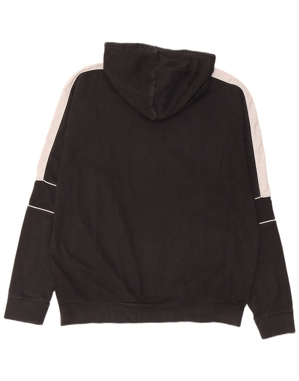 Męski sweter z kapturem FILA Italia, duży, czarny, z blokami kolorów