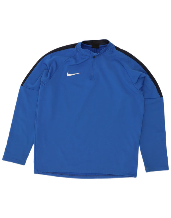 Chłopięcy dres Nike z zamkiem błyskawicznym na szyi, 13-14 lat XL, niebieski, blok kolorów