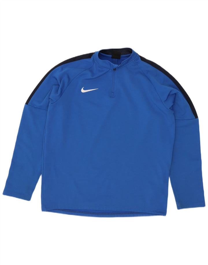 Chłopięcy dres Nike z zamkiem błyskawicznym na szyi, 13-14 lat XL, niebieski, blok kolorów