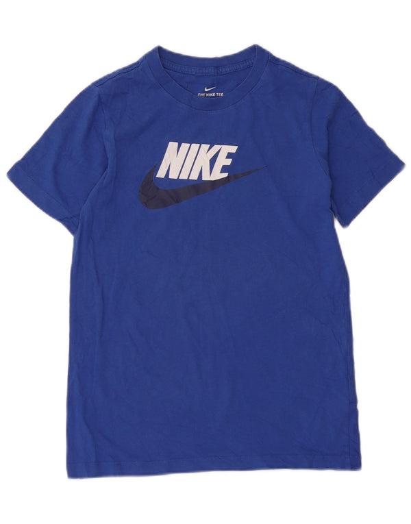 Chłopięcy T-shirt z grafiką Nike na 12-13 lat, duży, niebieski, bawełniany