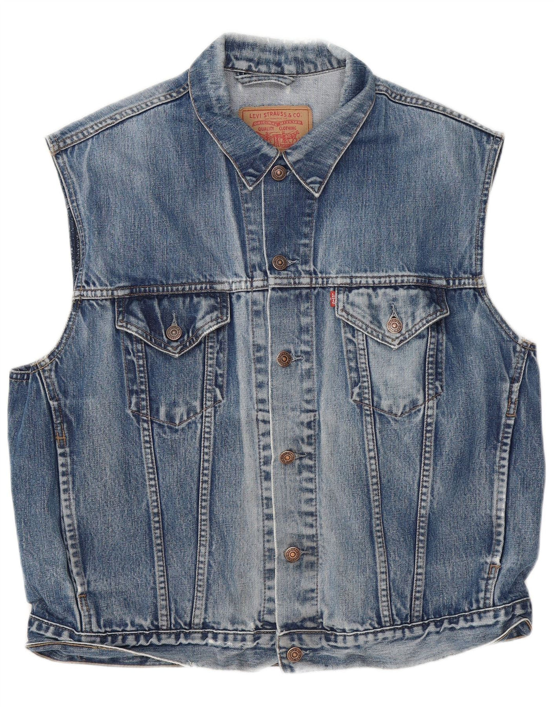 Męska kamizelka jeansowa Levi's UK 42 XL niebieska