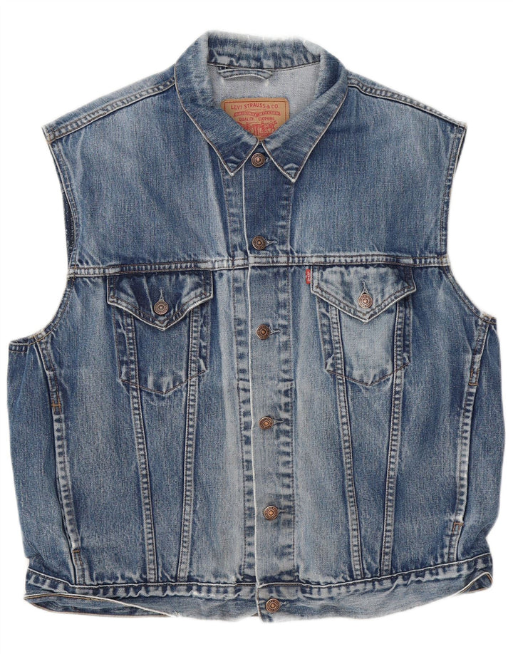 Męska kamizelka jeansowa Levi's UK 42 XL niebieska