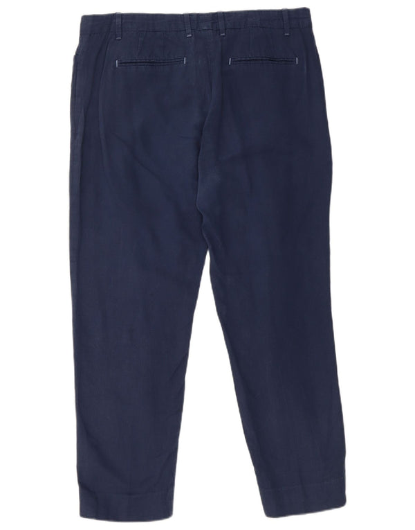 Wąskie spodnie damskie Gap UK 12 Medium W32 L25 Granatowa bawełna