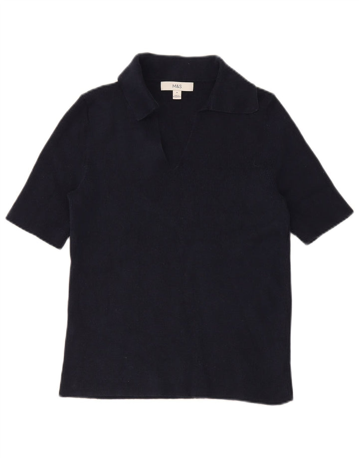 Damska koszulka polo Marks & Spencer UK 12, średnia, granatowa, bawełniana