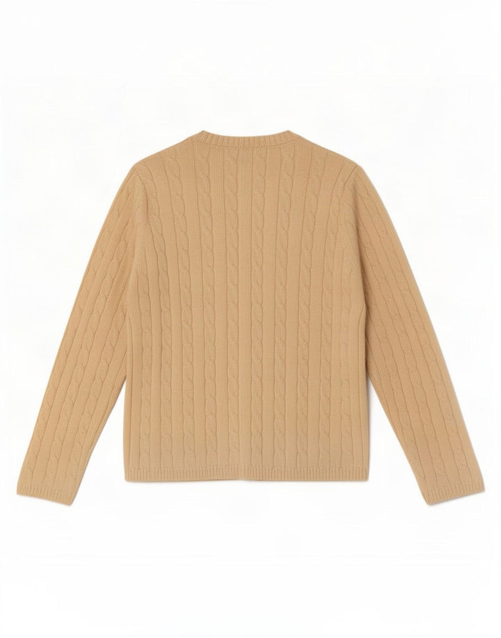 Marks & Spencer Damski sweter rozpinany UK 12, średni beż, bawełna