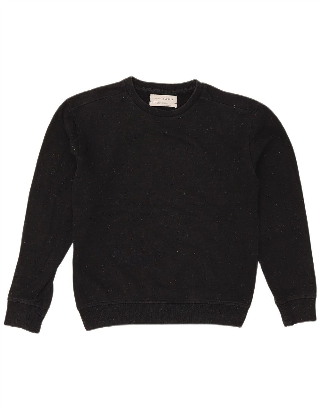 Męski sweter Zara, mały, czarny, nakrapiany