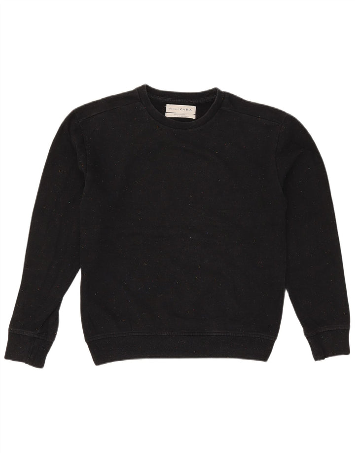 Męski sweter Zara, mały, czarny, nakrapiany