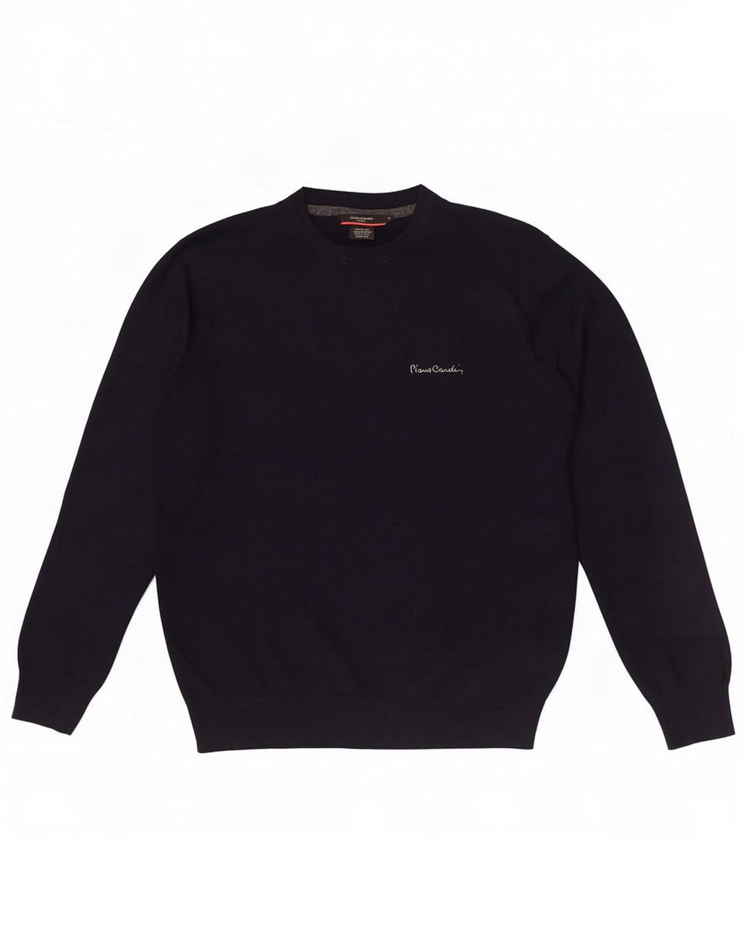 Męski sweter z okrągłym dekoltem Pierre Cardin, mały, granatowy, akrylowy