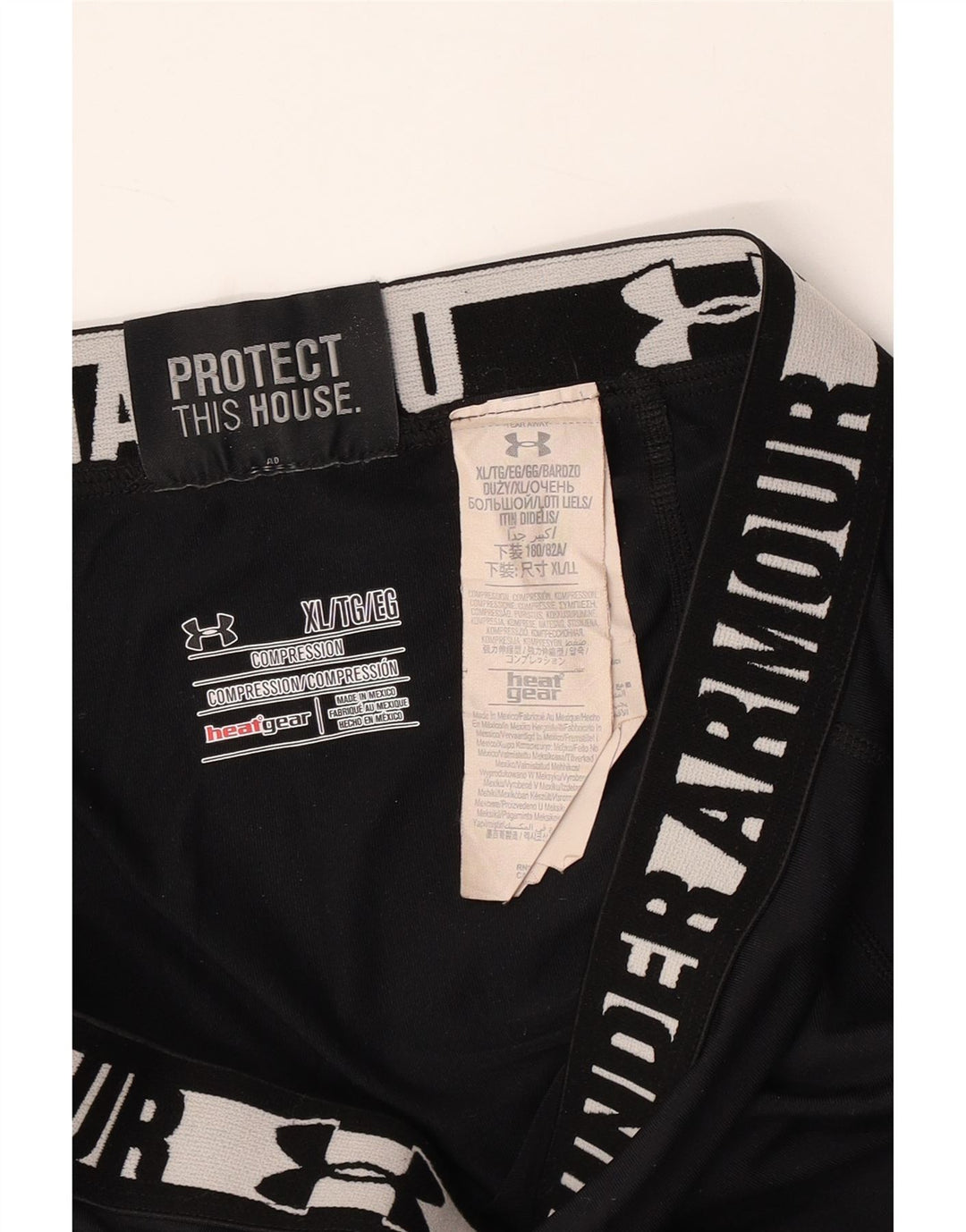 Damskie legginsy UNDER ARMOUR Heat Gear Graphic UK 18 XL w kolorze czarnym