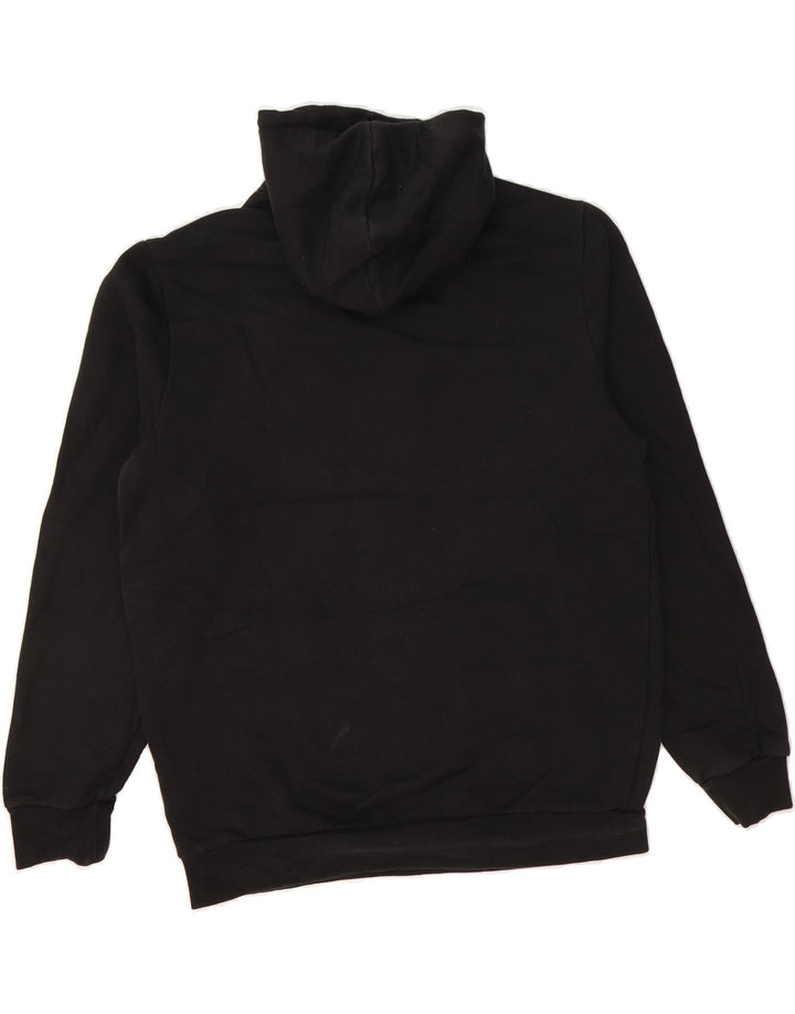 PUMA Mens Graphic Hoodie Jumper Medium Black Cotton Vintage Puma and Second-Hand Puma from Messina Hembry 