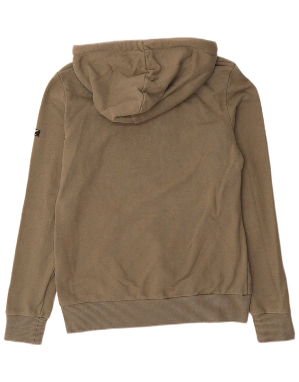 Damski sweter z kapturem Superdry Graphic, oversize, UK 10, mały, bawełniany khaki