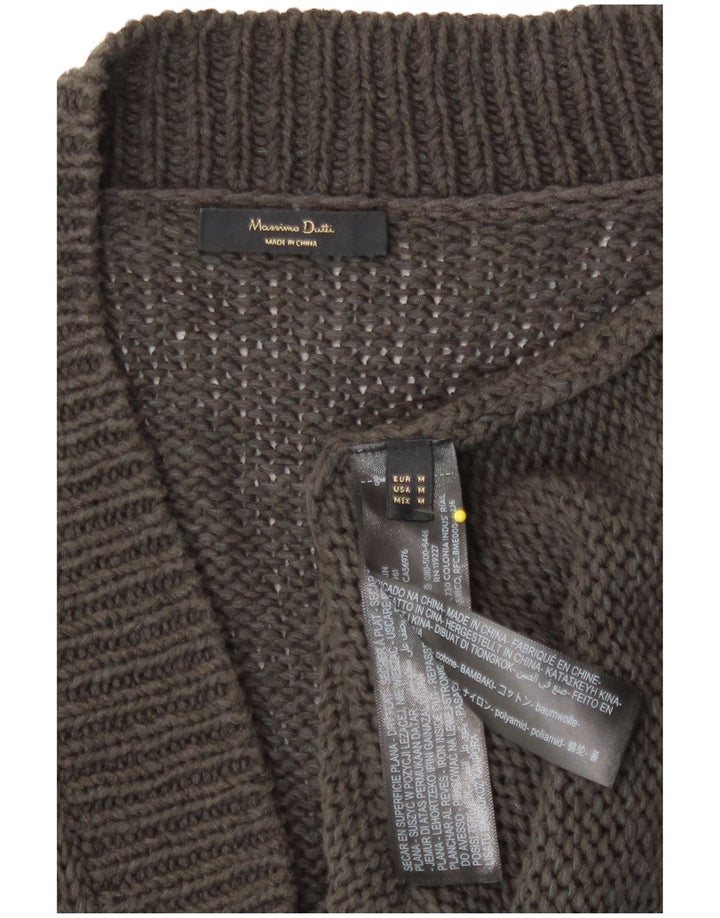 Sweter damski Massimo Dutti UK 12, średnioszary, bawełniany