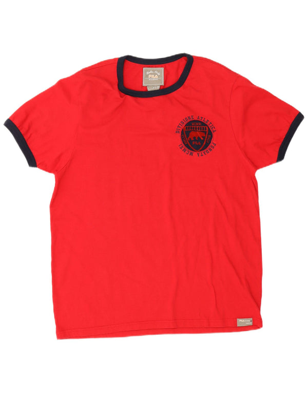 T-shirt męski Fila Top XL, czerwony, bawełniany