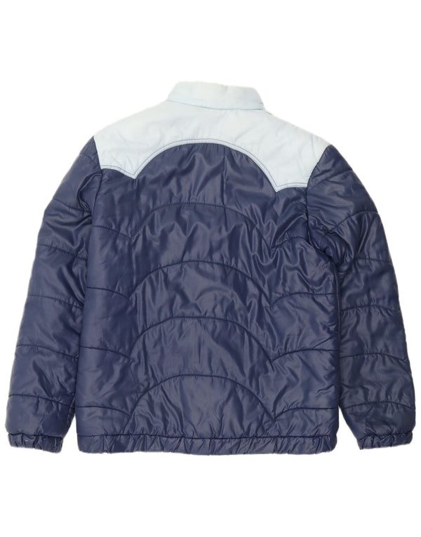 Vintage męska ocieplana kurtka IT 54 2XL granatowa, poliamidowa