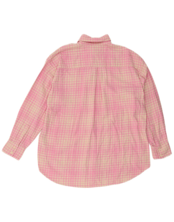 Damska flanelowa sukienka koszulowa Levi's UK 10 w małą różową kratkę, bawełniana