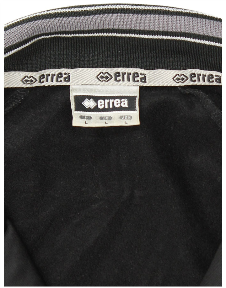 Męska kurtka dresowa ERREA, duży, czarny poliester z blokami kolorów