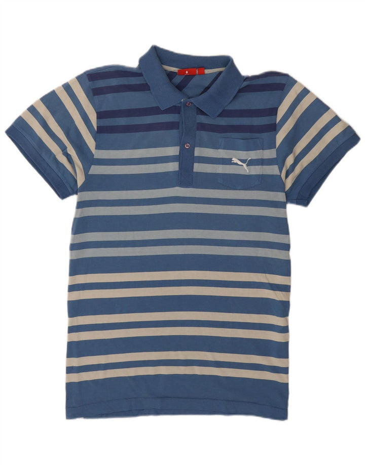 Męska koszulka polo Puma w średnie niebieskie paski
