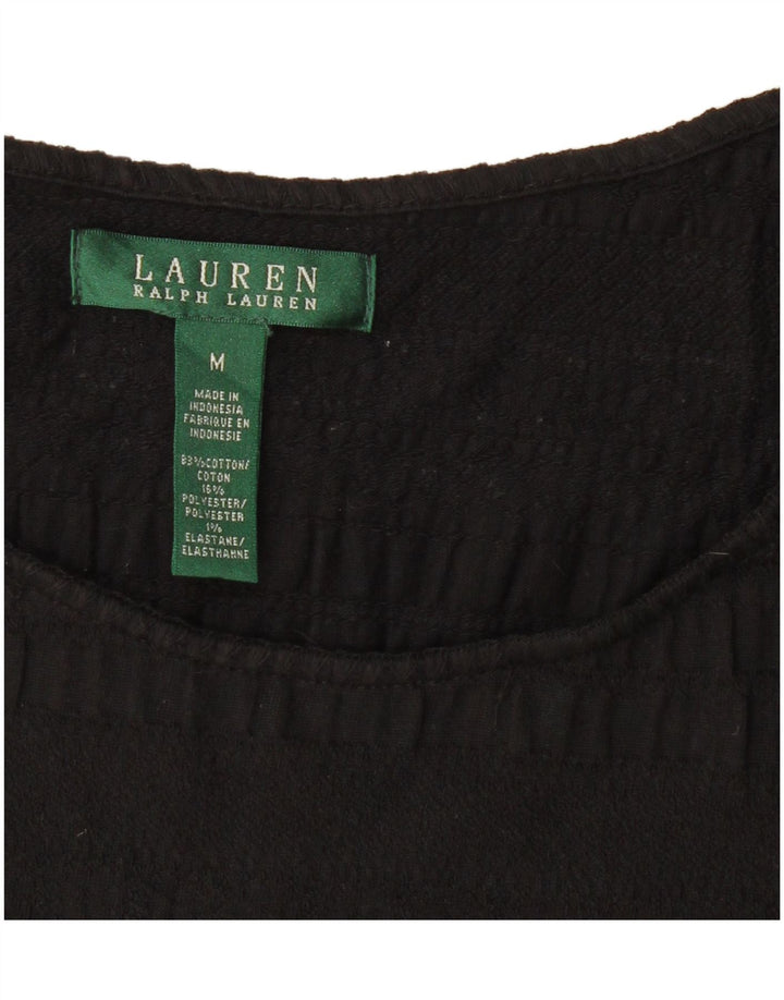 Bluzka damska RALPH LAUREN UK 12 Średnia czarna bawełna