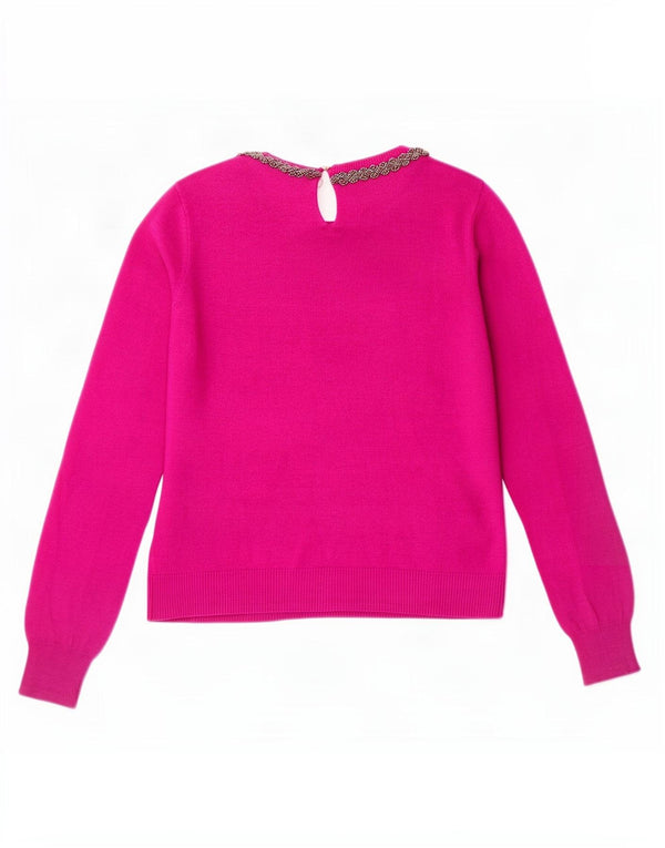 Sweter damski Oasis z dekoltem w łódkę, UK 10, mały, fioletowy, bawełniany