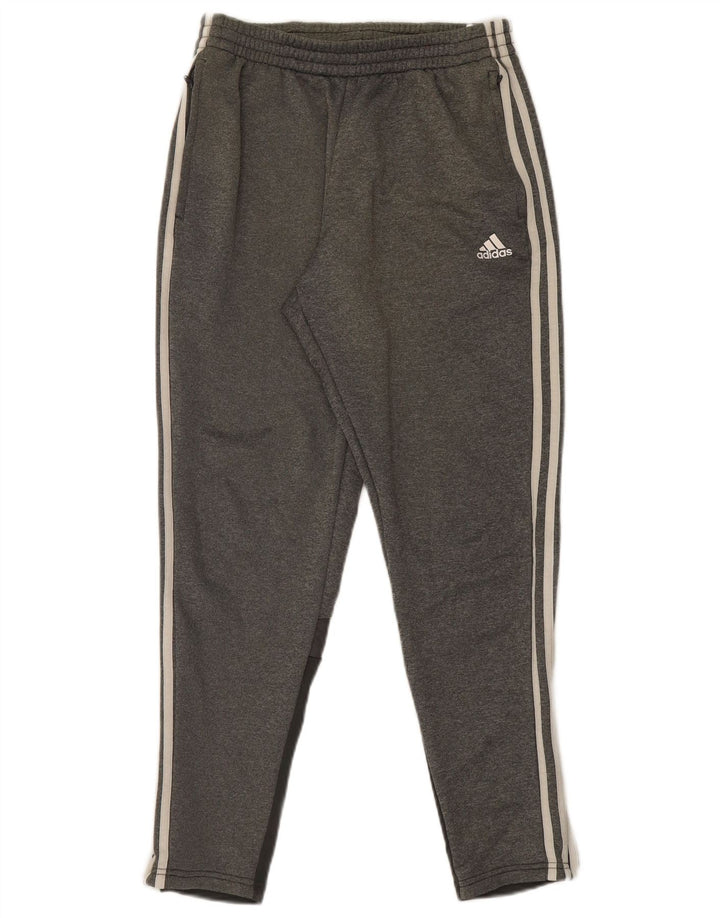 Męskie spodnie dresowe Adidas, średni szary poliester