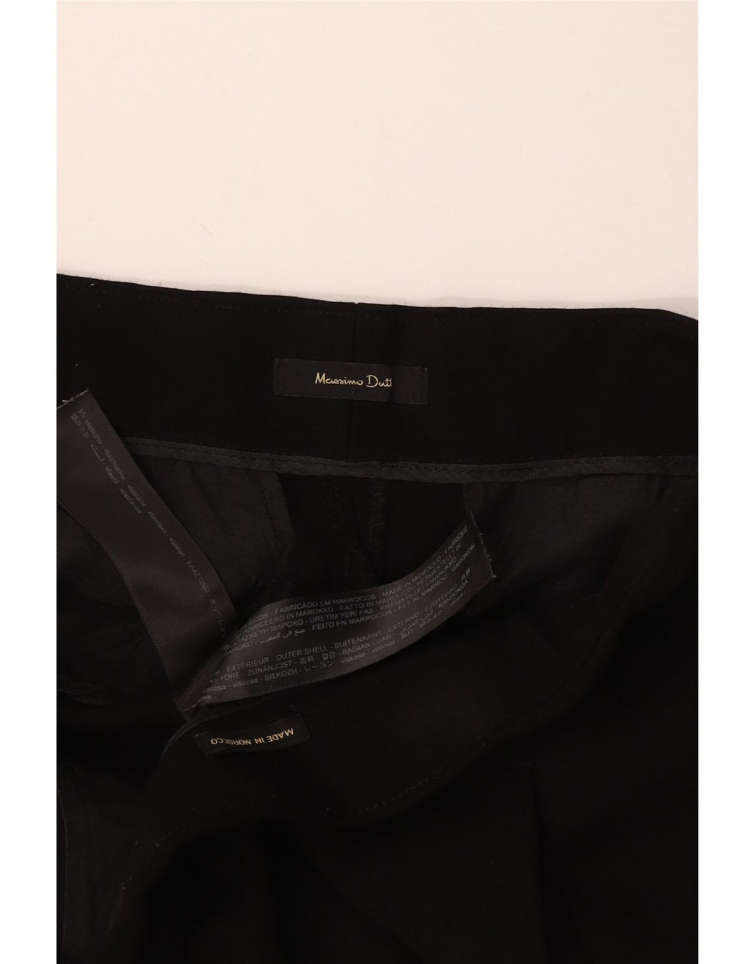 Damskie spodnie Bootcut Massimo Dutti W34 L32 Czarna wiskoza