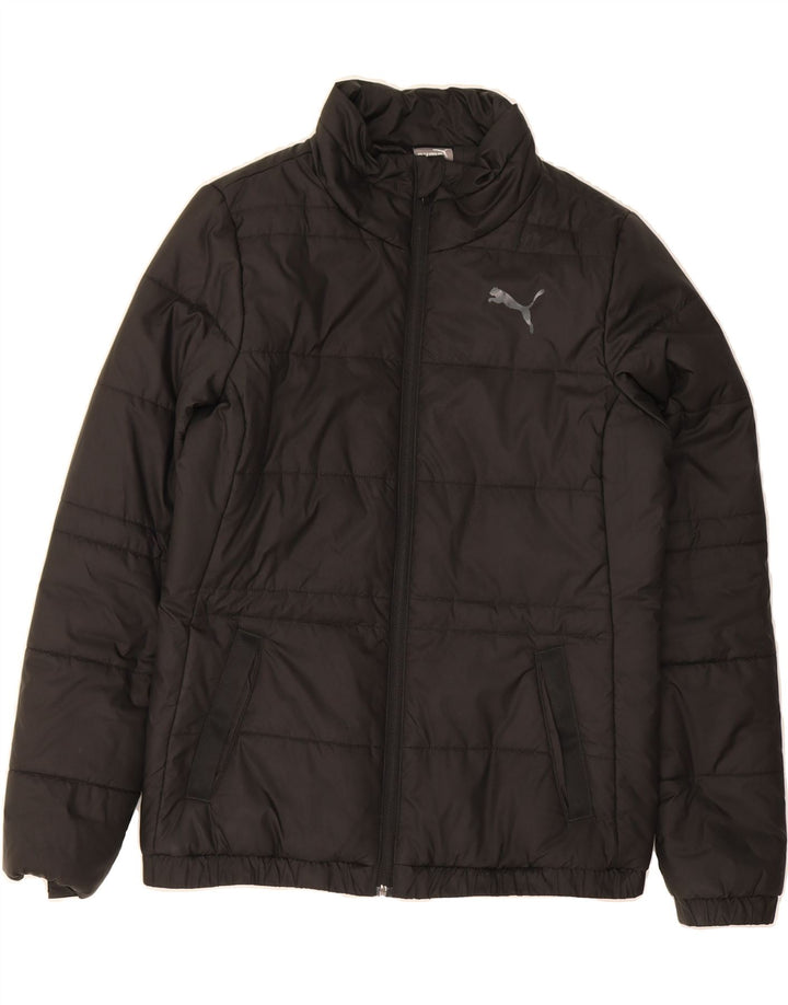 PUMA Womens Oversized Padded Jacket UK 10 Small Black Polyester Vintage Puma and Second-Hand Puma from Messina Hembry 